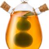 Olive Oil Dispenser Bottle for Kitchen Transparent Glass Vinegar Dispenser Glass
