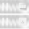 10Pcs Silver Light Switch Cover Sticker,Switch Cover Sticker,Light Switch Surrou